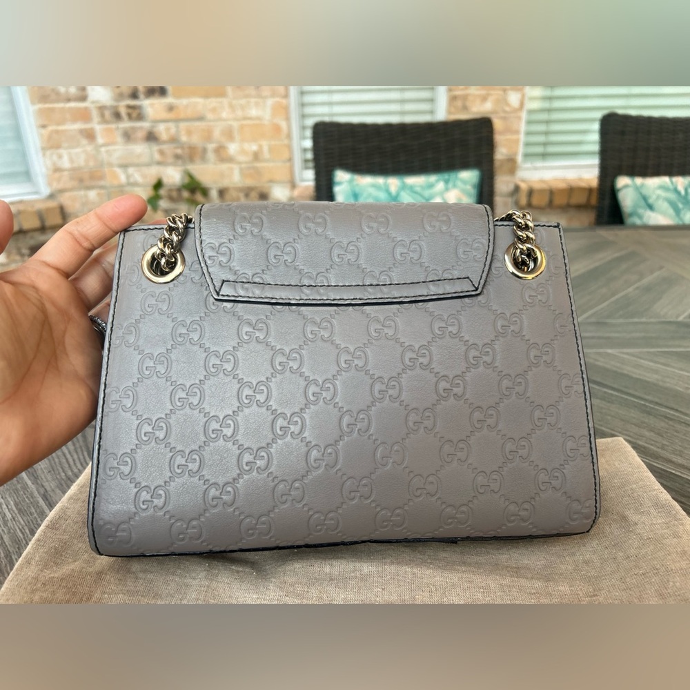 GUCCI Emily Guccissima Chain Leather Bag - Picture 6 of 16